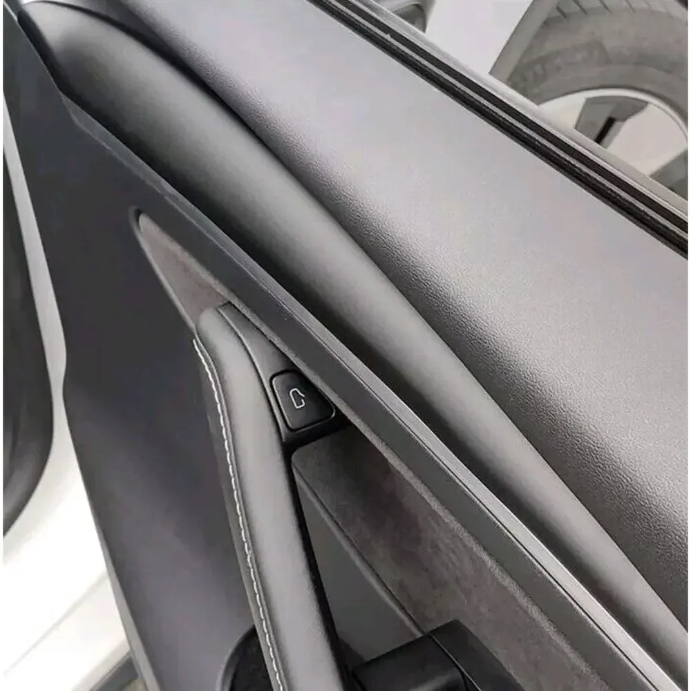 2Pcs/set Inner Front Door Trim Panel Armrest Wrap Cover ABS for Tesla Model Y 3